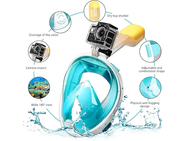 Hinataa snorkelmasker (l/xl) - afbeelding 4 van  6