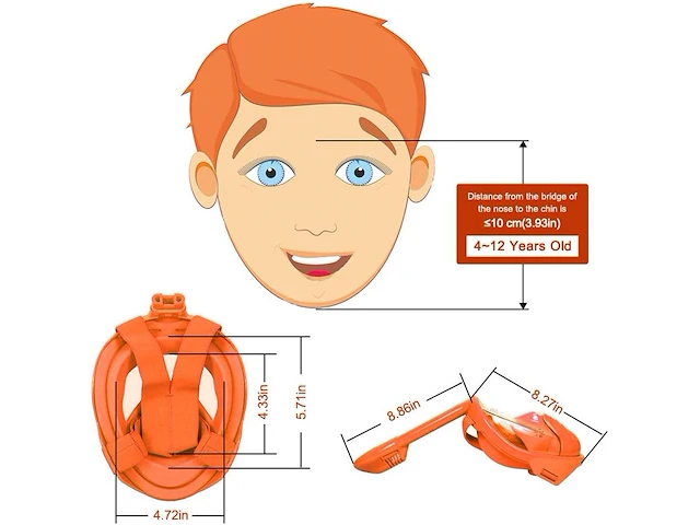 Hinataa snorkelmasker (xs) - afbeelding 2 van  4