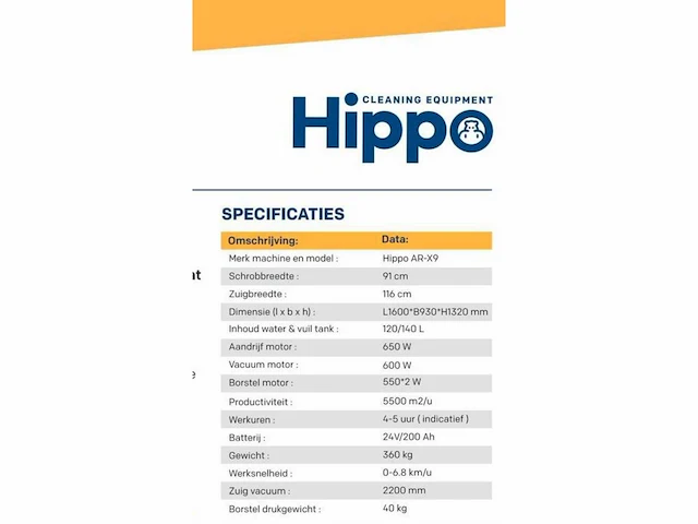 Hippo ride-on schrobmachine - afbeelding 8 van  8
