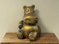 Hippo zit gold h50cm - afbeelding 1 van  1