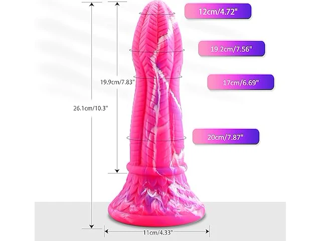 Hismith 10,3 inch realistische dildo - afbeelding 2 van  3