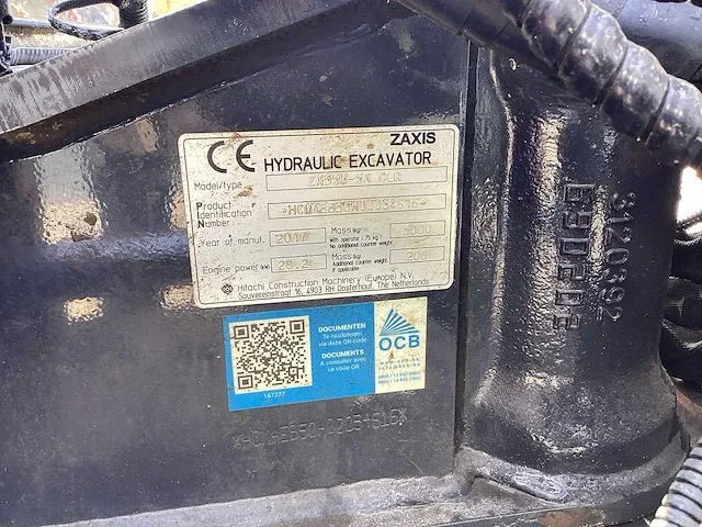 Hitachi - zx55u-5a clr - midi-excavator - 2017 - afbeelding 2 van  10