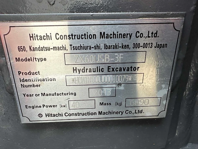 Hitachi - zx60usb-3f - minigraafmachine - 2013 - afbeelding 32 van  39