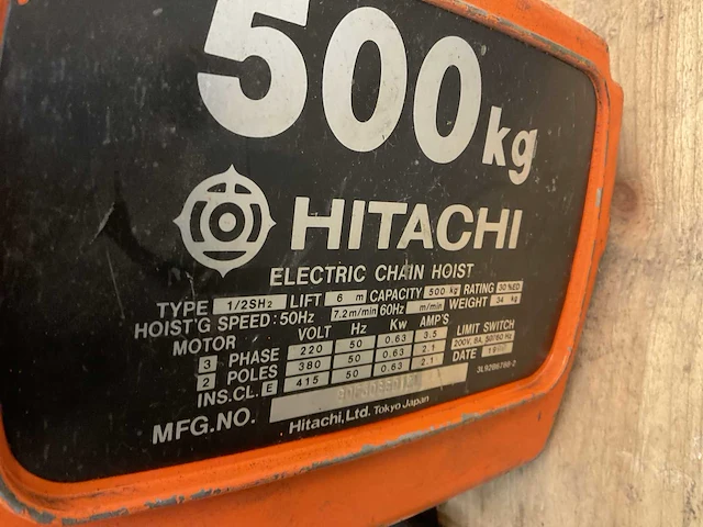 Hitachi 1/2sh2 kettingtakel - afbeelding 3 van  4