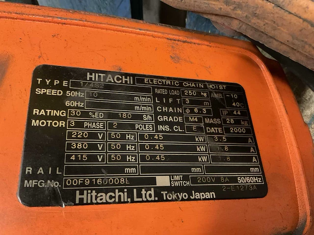 Hitachi 1/4 s2 kettingtakel - afbeelding 6 van  6