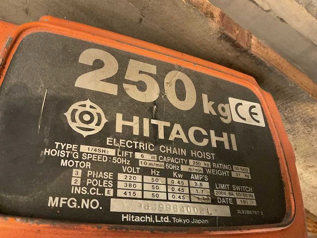 Hitachi 1/4sh2 kettingtakel - afbeelding 5 van  5