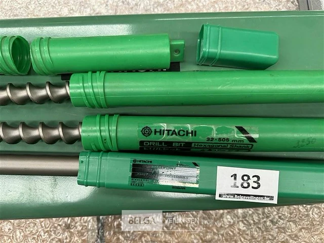 Hitachi koffer 2x drillboor 1x puntbeitel - afbeelding 3 van  4