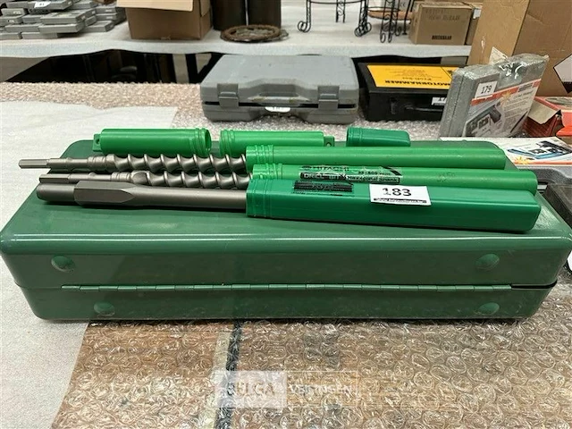 Hitachi koffer 2x drillboor 1x puntbeitel - afbeelding 4 van  4