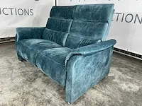 Hjort knudsen - 2-zits bank, blauwgroen adore veloursstof, elektrisch verstelbare relaxfunctie - afbeelding 8 van  9