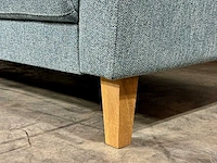 Hjort knudsen - 3-zits bank blauw met hoge rug en houten poot - afbeelding 3 van  5