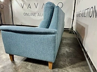 Hjort knudsen - 3-zits bank blauw met hoge rug en houten poot - afbeelding 5 van  5