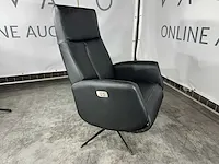 Hjort knudsen - 7091 - relaxfauteuil, zwart leer, elektrisch verstelbaar - afbeelding 4 van  6