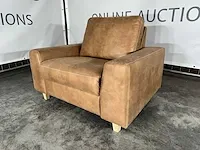 Hjort knudsen - fauteuil, cognac ecoleer, elektrisch verstelbare relaxfunctie - afbeelding 1 van  8