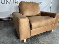 Hjort knudsen - fauteuil, cognac ecoleer, elektrisch verstelbare relaxfunctie - afbeelding 4 van  8