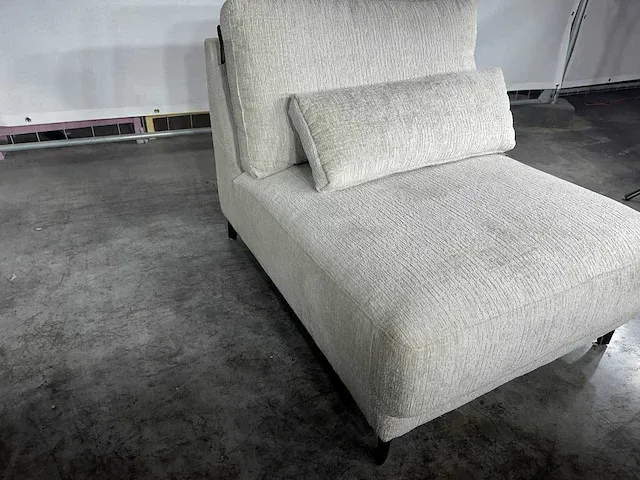 Hjort knudsen - fauteuil, fusion naturel stof, zwart metalen poten - afbeelding 2 van  6