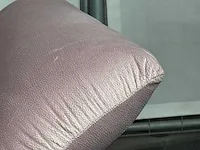 Hjort knudsen - hoekbank met lounge bed, elektrisch verstelbaar, roze microvezelstof, zwart metalen poten - afbeelding 3 van  9