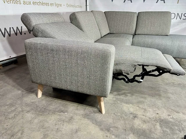 Hjort knudsen - hoeksofa - elektrisch verstelbare relaxfunctie - afbeelding 3 van  8