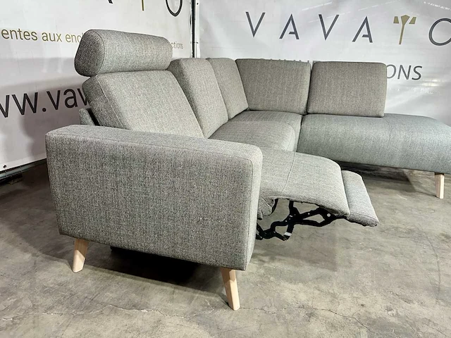 Hjort knudsen - hoeksofa - elektrisch verstelbare relaxfunctie - afbeelding 5 van  8