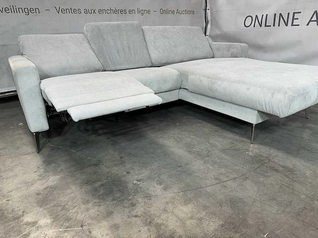 Hjort knudsen - hoeksofa met lounge - elektrisch verstelbare relaxfunctie - afbeelding 1 van  10
