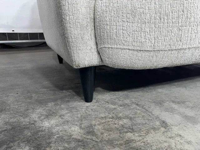 Hjort knudsen - lounge, ecru stof, zwarte poten - afbeelding 3 van  6