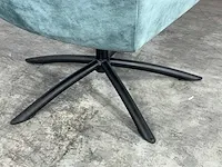 Hjort knudsen - m - fauteuil, groen veloursstof, maat m, zwart metalen poot - afbeelding 3 van  5