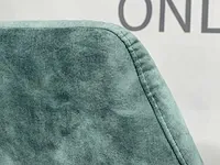 Hjort knudsen - m - fauteuil, groen veloursstof, maat m, zwart metalen poot - afbeelding 4 van  5