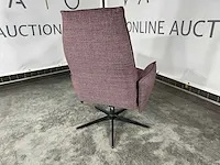 Hjort knudsen - m - relaxfauteuil, aubergine stof, maat m, handmatig verstelbaar - afbeelding 4 van  5