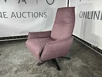 Hjort knudsen - m - relaxfauteuil, aubergine stof, mat m, handmatig verstelbaar - afbeelding 3 van  6