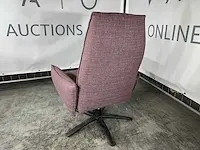 Hjort knudsen - m - relaxfauteuil, aubergine stof, mat m, handmatig verstelbaar - afbeelding 4 van  6