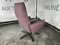 Hjort knudsen - m - relaxfauteuil, aubergine stof, mat m, handmatig verstelbaar - afbeelding 5 van  6