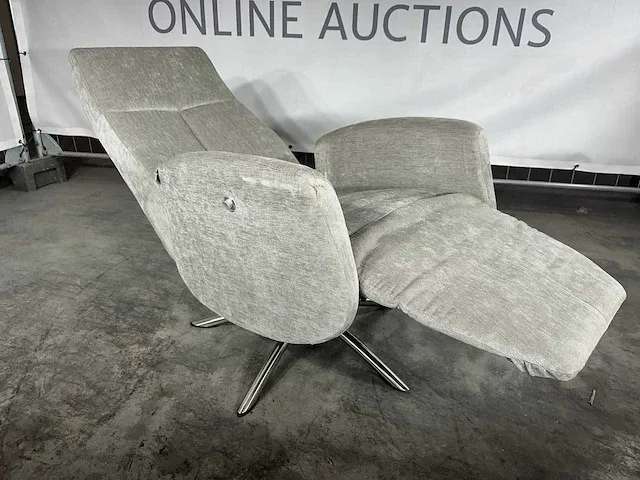 Hjort knudsen - m - relaxfauteuil, grijs stof, maat m, handmatig verstelbaar - afbeelding 1 van  8