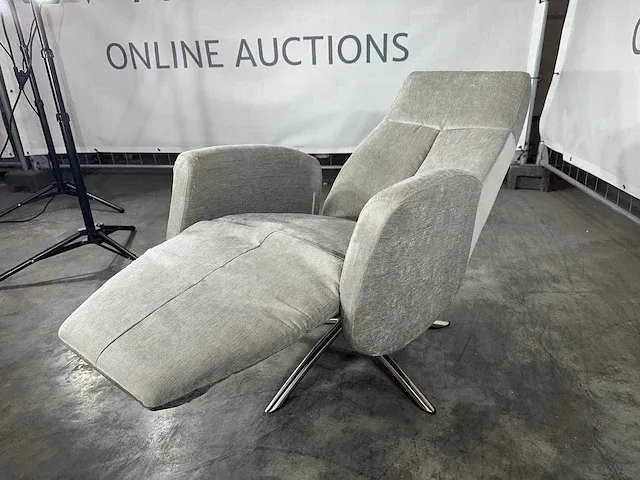 Hjort knudsen - m - relaxfauteuil, grijs stof, maat m, handmatig verstelbaar - afbeelding 2 van  8