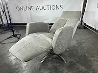 Hjort knudsen - m - relaxfauteuil, grijs stof, maat m, handmatig verstelbaar - afbeelding 2 van  8