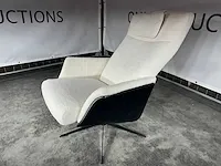 Hjort knudsen - m - relaxfauteuil, maat m, witte teddystof, handmatig verstelbaar