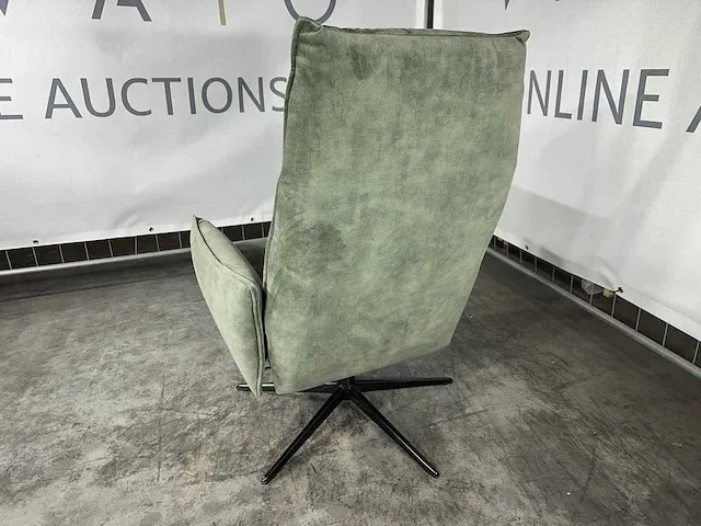 Hjort knudsen - m - relaxfauteuil, moss groen adore velours, maat m, handmatig verstelbaar - afbeelding 4 van  6