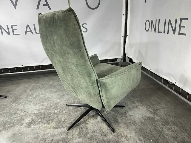 Hjort knudsen - m - relaxfauteuil, moss groen adore velours, maat m, handmatig verstelbaar - afbeelding 5 van  6