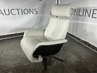 Hjort knudsen - premium - relaxfauteuil, lichtgrijs leer, maat m, elektrisch verstelbaar - afbeelding 4 van  9