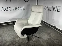 Hjort knudsen - premium - relaxfauteuil, lichtgrijs leer, maat m, elektrisch verstelbaar - afbeelding 6 van  9