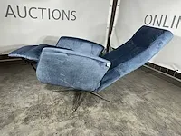 Hjort knudsen - relaxfauteuil, blauw veloursstof, maat m, handmatig verstelbaar - afbeelding 2 van  8