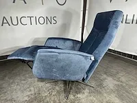 Hjort knudsen - relaxfauteuil, blauw veloursstof, maat m, handmatig verstelbaar - afbeelding 3 van  8