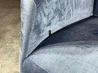 Hjort knudsen - relaxfauteuil, blauw veloursstof, maat m, handmatig verstelbaar - afbeelding 6 van  8