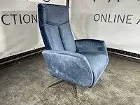 Hjort knudsen - relaxfauteuil, blauw veloursstof, maat m, handmatig verstelbaar - afbeelding 7 van  8