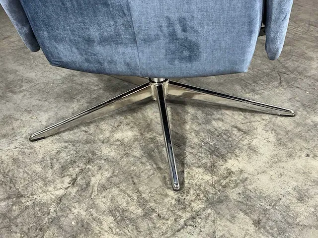 Hjort knudsen - relaxfauteuil, blauw veloursstof, maat m, handmatig verstelbaar - afbeelding 8 van  8