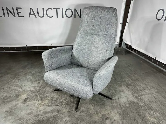 Hjort knudsen - relaxfauteuil, grijs stof, maat xs, handmatig verstelbaar - afbeelding 1 van  5