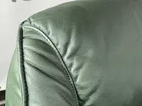 Hjort knudsen - relaxfauteuil, groen leer, handmatig verstelbaar, houten poot - afbeelding 5 van  5