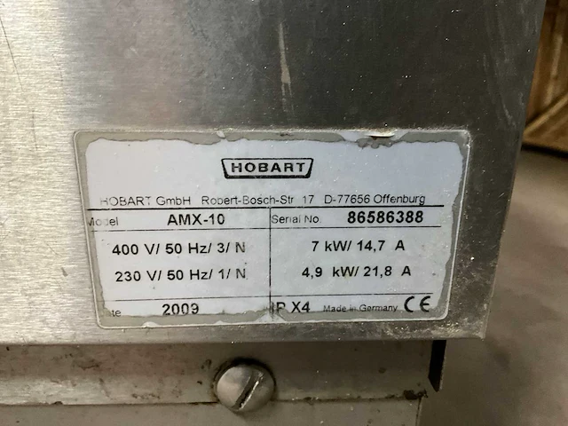 Hobart amx-10 spoelmachine - afbeelding 2 van  10