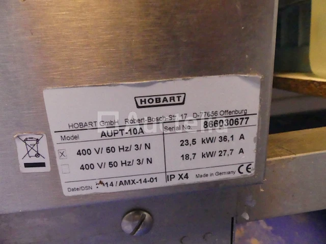Hobart aupt-10a professionele vaatwasser - afbeelding 3 van  8