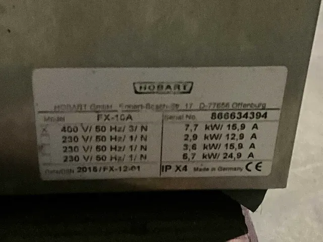 Hobart fx-10a vaatwasser - afbeelding 4 van  4