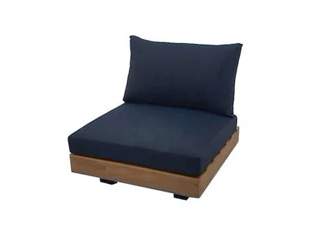 Hoek loungeset module midden acaciahout naturel "darkgrey" - afbeelding 1 van  3