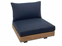Hoek loungeset module midden acaciahout naturel "darkgrey" - afbeelding 2 van  3